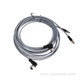 M8 male to M12 female Angled Connection Cable